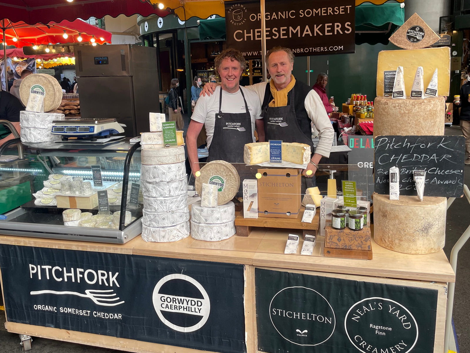 Borough Market Artisan Cheese Stall. The Trethowan Brothers.